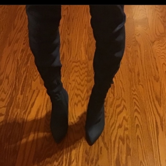 NWOT Stretch Knit Thigh High Boots - Picture 1 of 8